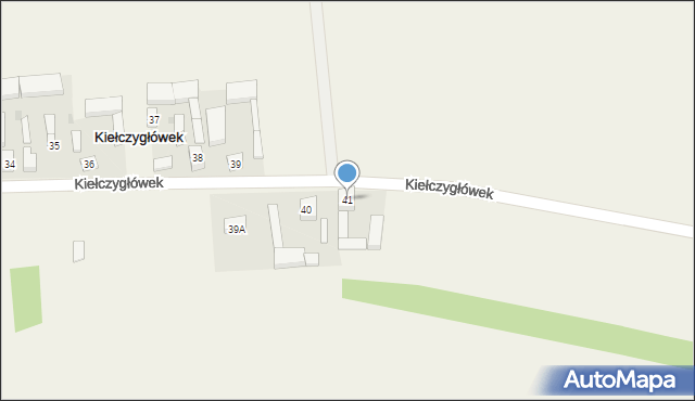 Kiełczygłówek, Kiełczygłówek, 41, mapa Kiełczygłówek