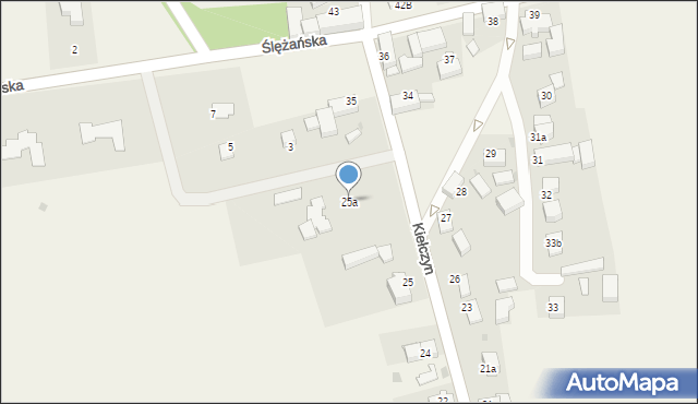 Kiełczyn, Kiełczyn, 25a, mapa Kiełczyn