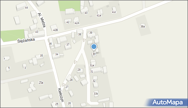 Kiełczyn, Kiełczyn, 30, mapa Kiełczyn