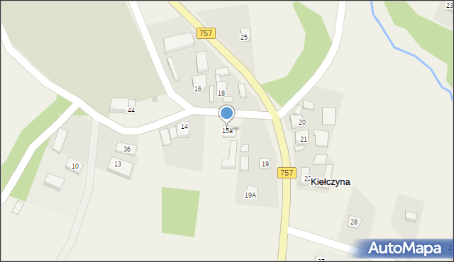 Kiełczyna, Kiełczyna, 15a, mapa Kiełczyna