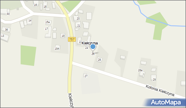 Kiełczyna, Kiełczyna, 26, mapa Kiełczyna