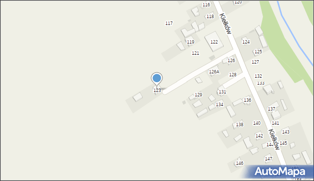 Kiełków, Kiełków, 123, mapa Kiełków