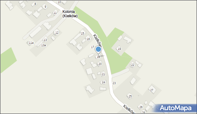 Kiełków, Kiełków, 18, mapa Kiełków