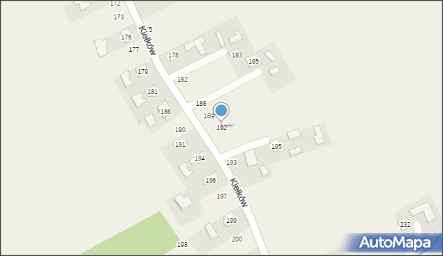 Kiełków, Kiełków, 192, mapa Kiełków