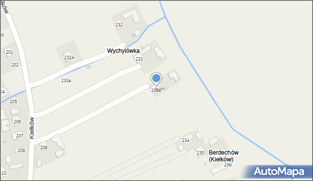 Kiełków, Kiełków, 208a, mapa Kiełków