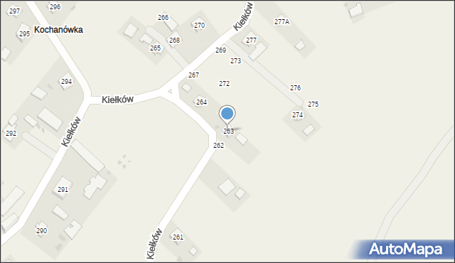 Kiełków, Kiełków, 263, mapa Kiełków