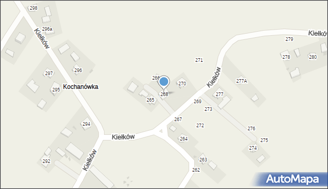 Kiełków, Kiełków, 268, mapa Kiełków
