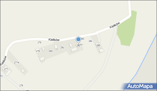 Kiełków, Kiełków, 282, mapa Kiełków