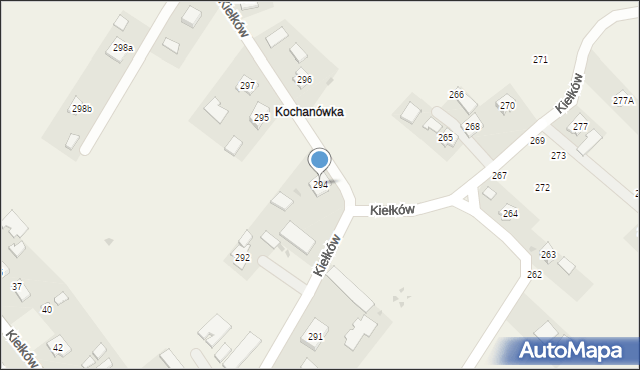 Kiełków, Kiełków, 294, mapa Kiełków