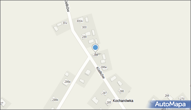 Kiełków, Kiełków, 298, mapa Kiełków