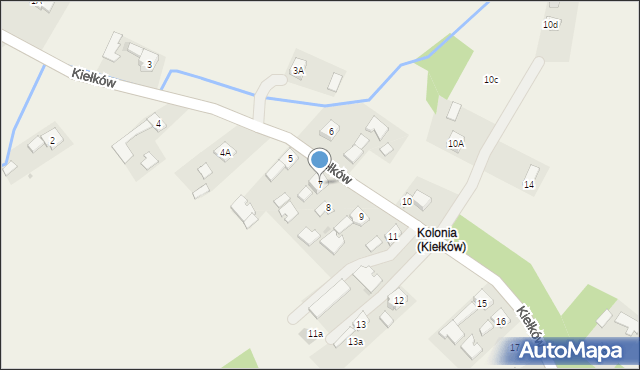 Kiełków, Kiełków, 7, mapa Kiełków