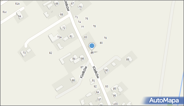 Kiełków, Kiełków, 85, mapa Kiełków