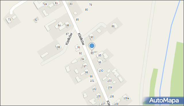 Kiełków, Kiełków, 93, mapa Kiełków