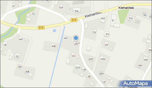 Kielnarowa, Kielnarowa, 102, mapa Kielnarowa