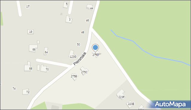 Kielnarowa, Kielnarowa, 275D, mapa Kielnarowa