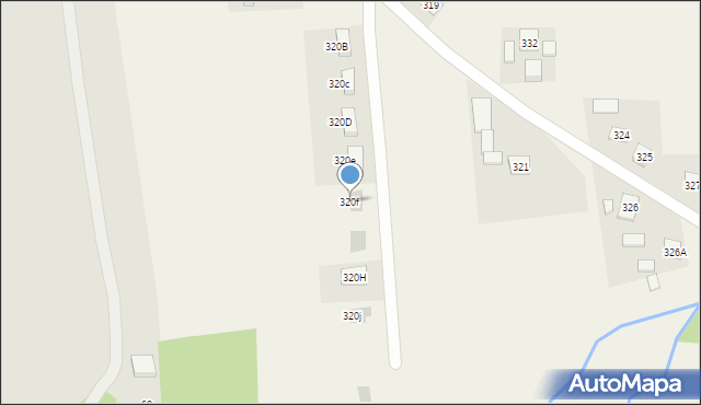 Kielnarowa, Kielnarowa, 320f, mapa Kielnarowa