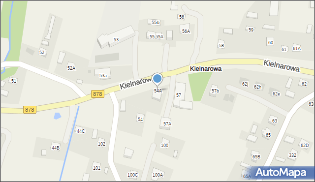 Kielnarowa, Kielnarowa, 54A, mapa Kielnarowa