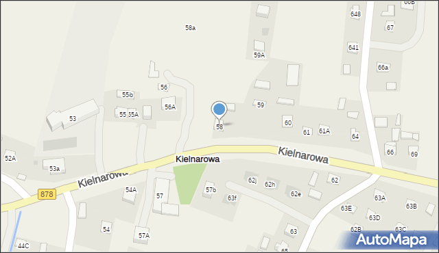 Kielnarowa, Kielnarowa, 58, mapa Kielnarowa