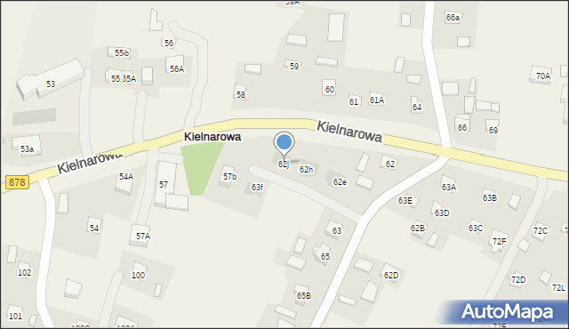 Kielnarowa, Kielnarowa, 62j, mapa Kielnarowa