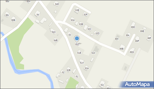 Kielnarowa, Kielnarowa, 91C, mapa Kielnarowa