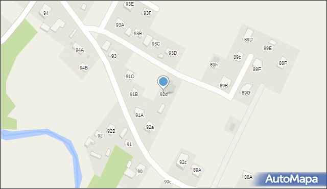 Kielnarowa, Kielnarowa, 92d, mapa Kielnarowa