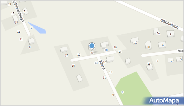 Kielno, Kilara Wojciecha, 21, mapa Kielno