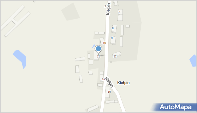 Kiełpin, Kiełpin, 11, mapa Kiełpin