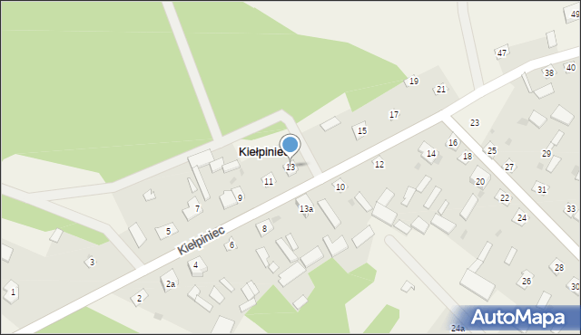Kiełpiniec, Kiełpiniec, 13, mapa Kiełpiniec