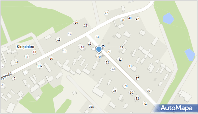 Kiełpiniec, Kiełpiniec, 20, mapa Kiełpiniec