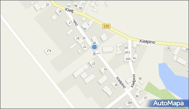 Kiełpino, Kiełpino, 22, mapa Kiełpino