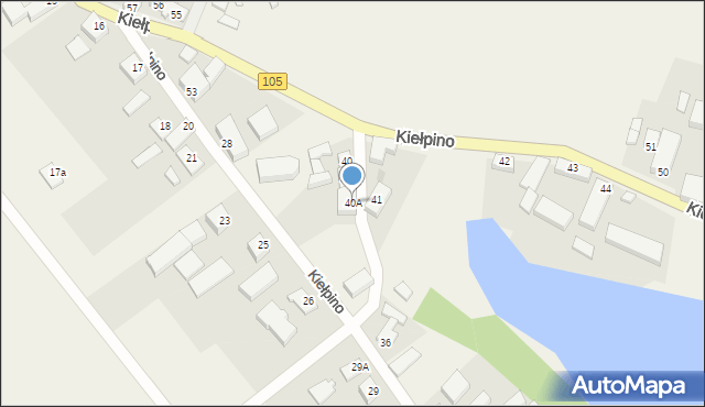 Kiełpino, Kiełpino, 40A, mapa Kiełpino