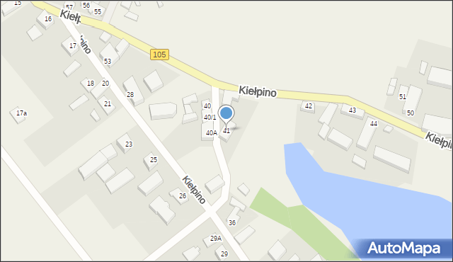 Kiełpino, Kiełpino, 41, mapa Kiełpino