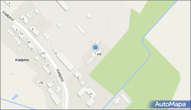 Kiełpino, Kiełpino, 14a, mapa Kiełpino