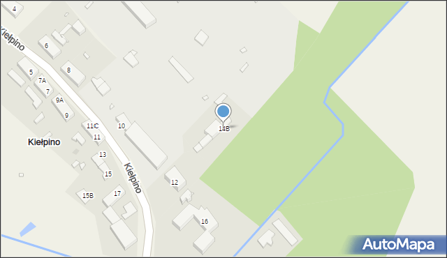 Kiełpino, Kiełpino, 14B, mapa Kiełpino