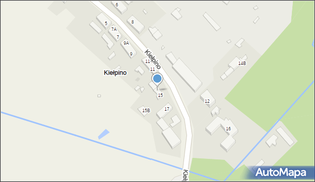 Kiełpino, Kiełpino, 15A, mapa Kiełpino