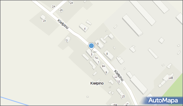 Kiełpino, Kiełpino, 5B, mapa Kiełpino