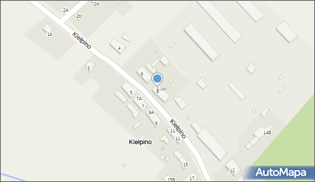 Kiełpino, Kiełpino, 8, mapa Kiełpino