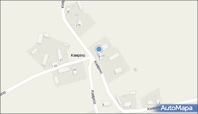 Kiełpino, Kiełpino, 9, mapa Kiełpino
