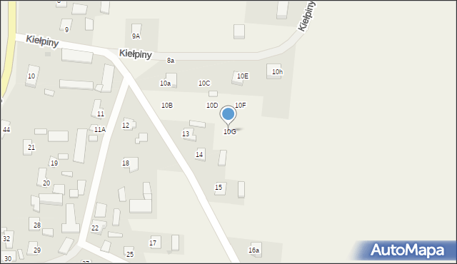 Kiełpiny, Kiełpiny, 10G, mapa Kiełpiny