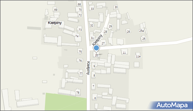 Kiełpiny, Kiełpiny, 10, mapa Kiełpiny