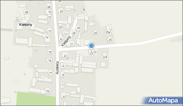 Kiełpiny, Kiełpiny, 11, mapa Kiełpiny