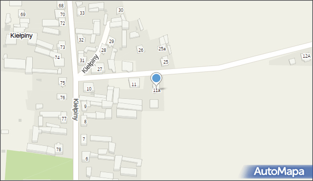 Kiełpiny, Kiełpiny, 11a, mapa Kiełpiny