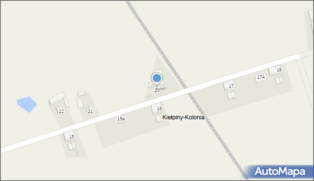 Kiełpiny, Kiełpiny, 20, mapa Kiełpiny