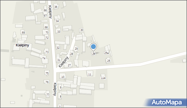 Kiełpiny, Kiełpiny, 26, mapa Kiełpiny