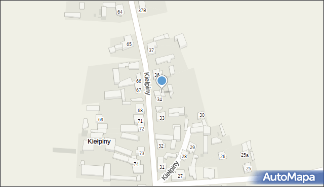 Kiełpiny, Kiełpiny, 35, mapa Kiełpiny