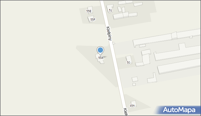 Kiełpiny, Kiełpiny, 50A, mapa Kiełpiny