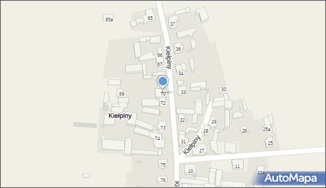Kiełpiny, Kiełpiny, 70, mapa Kiełpiny