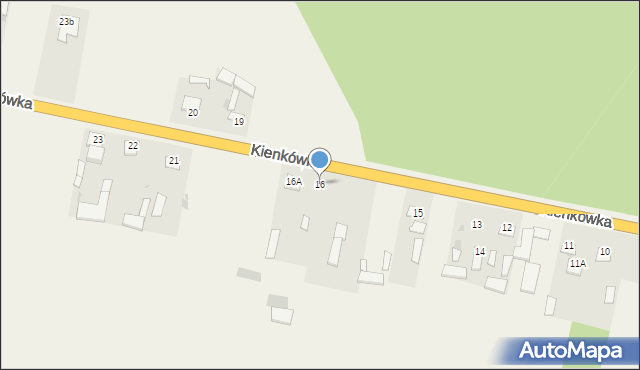 Kienkówka, Kienkówka, 16, mapa Kienkówka