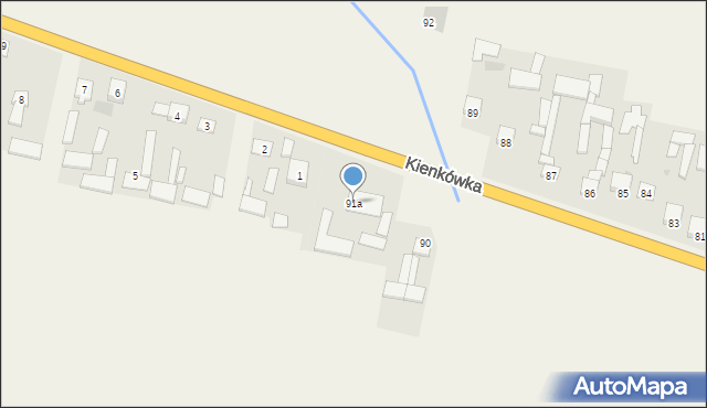 Kienkówka, Kienkówka, 91a, mapa Kienkówka