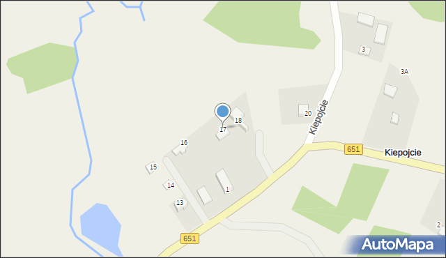 Kiepojcie, Kiepojcie, 17, mapa Kiepojcie